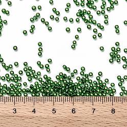 (27B) Silver Lined Grass Green TOHO Round Seed Beads, Japanese Seed Beads, (27B) Silver Lined Grass Green, 11/0, 2.2mm, Hole: 0.8mm, about 1110pcs/bottle, 10g/bottle