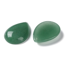 Green Aventurine Natural Green Aventurine Pendants, Teardrop Charms, 35.5x25x8.5mm, Hole: 1mm