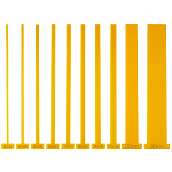 Золотистый 10шт. 10 стили акриловых линеек для переплета книг, переплетные принадлежности, золотые, 200x19.5~39.5x3 мм, штифты : 2.8~29.5 мм, 1 шт / стиль