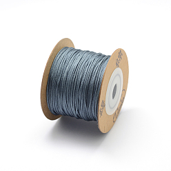 Slate Blue Nylon Cords, String Threads Cords, Slate Blue, 1mm, about 54.68~59.05 yards(50~54mm)/roll
