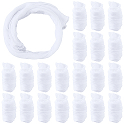 Белый 30шт. полиэстеровые шелковые чулки с цветочным рисунком, поделки своими руками свадебное украшение дома, белые, 600x50x0.5 мм