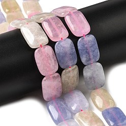 (52) Непрозрачная лаванда Натуральные окрашенные малайзийские нефритовые бусины, прямоугольные, разноцветные, 18~18.5x13~13.5x4.5~5 мм, отверстие : 1.2 мм, около 22 шт / нитка, 15.87'' (40.3 см)