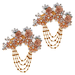 Белый Навахо 2 шт. тканевые лоскуты с цветочным узором и бисером, со стеклом, аксессуары для костюма, швейные украшения, навахо белый, 170x143x18 мм