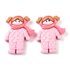 Human Рождественские украшения, тема, непрозрачная смола, декодированные кабошоны, человек, 29x22.5x7 мм