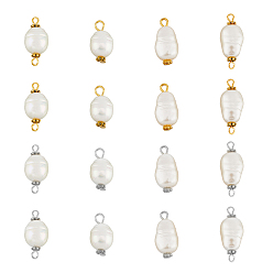 Белый Набор для поиска поделок для изготовления ювелирных изделий, в том числе 80шт 8 стили подвески и подвески из акриловой имитации жемчуга, С результатами железа и сплавов, белые, 17~25x10.5x8~10 мм, отверстие : 1.6~2.5 мм, 10 шт / стиль
