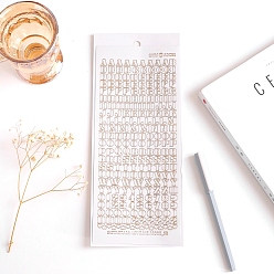 Золотистый Водонепроницаемые наклейки из ПВХ с буквами, самоклеящиеся наклейки, Украшение дневника для фотоальбома своими руками, золотые, 255x105 мм