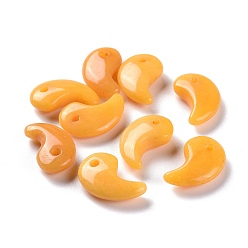 Topaz Jade Natural Topaz Jade Pendants, Comma, Magatama, 25x15x7mm, Hole: 3.5mm