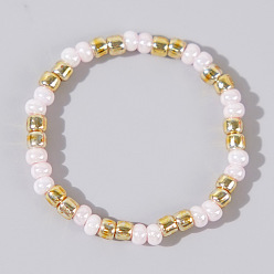 Лавандовый румянец Стеклянные бусины кольца для женщин, лавандовый румянец