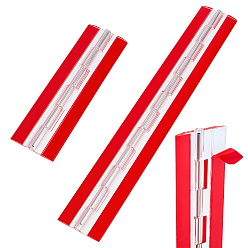 Прозрачный 2 шт. 2 стили акриловые и нержавеющие самоклеящиеся петли, мебельная петля, прямоугольные, прозрачные, 151~302x46x7 мм, 1 шт / стиль