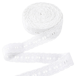 White Cotton Ribbons, for Clothes Accessories, White, 1-1/4 inch(32mm), about 15.00 Yards(13.72m)/pc