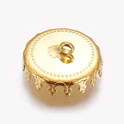 Золотой Поручительств латуни кулон, для изготовления стеклянного кулона, крышка от бутылки, золотые, 13.5x6 мм, отверстия: 1.4 mm, Внутренний диаметр: 12 mm