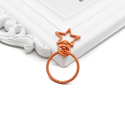 Orange Foncé Fermoirs pivotants en alliage pour la fabrication de sacs, étoiles, orange foncé, 60x30mm