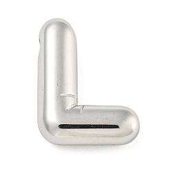 Letter L Не тускнеющие 304 подвески из нержавеющей стали, шарм-буква, Письмо L, 19.5x15.5x5.5 мм, отверстие : 1.5x2 мм