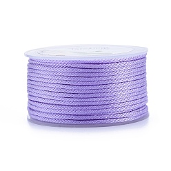 Lilac Polyester Braided Cords, for Jewelry Making Beading Crafting, Lilac, 2mm, about 21.87 yards(20m)/roll