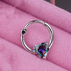 Нержавеющая Сталь Цвет 316l Кольца для носа из нержавеющей стали, цвет нержавеющей стали, 8 мм, штифты : 1.2 мм