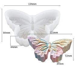 Белый Пищевые силиконовые формы, формы помады, для украшения торта поделки, цвет шоколада, конфеты, УФ-смола и эпоксидная смола, бабочка, белые, 134x84x44 мм