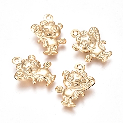 Golden 304 Stainless Steel Pendants, Tiger, Golden, 17x12x4mm, Hole: 1mm