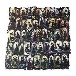 Черный 50 шт. водонепроницаемые наклейки из ПВХ в форме черной кошки, самоклеящиеся наклейки, для чемодана, скейтборде, холодильник, шлем, оболочка мобильного телефона, чёрные, 61~69x38~40x0.2 мм