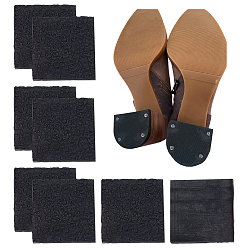 Черный Резиновые накладки на пятки, каблуки обуви, ремонт подошвы, квадратный, чёрные, 63x63x8 мм