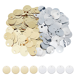 (52) Непрозрачная лаванда 1600 шт 2 цвета пластиковые подвески, плоско-круглые, разноцветные, 19x0.2 мм, отверстие : 5 мм, 800 шт / цвет