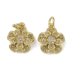 Настоящее золото 18K Латунные микро проложить кубического циркония подвески, , долговечный, без кадмия и без свинца, стойки покрытие, с целью перехода в кольце, реальный 18 k позолоченный, 13.5x12.5x4 мм, отверстие : 3.5 мм