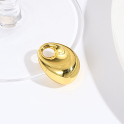 Золотой Латунные подвески, слеза, золотые, 24.5x18x11.5 мм, отверстие : 5.5 мм