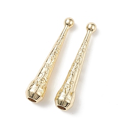 Light Gold Extremo del cordón de aleación, bolo empate extremos, la luz de oro, 52x11 mm, diámetro interior: 5 mm