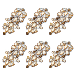 Персиковый Слойка 6 шт. стеклянные и сплавные аксессуары для одежды своими руками, розовые, 74x3.7x5.5 мм