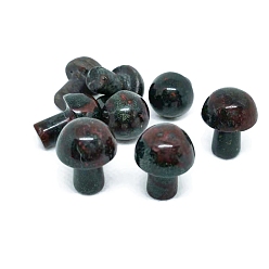 Гелиотроп Фигурки целебных грибов из натурального кровавого камня, Украшения из камня с энергией Рейки, 22 мм