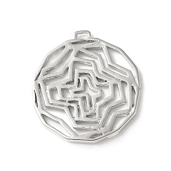 Плоский Круглый Латунные микро проложить кубического циркония подвески, без кадмия и без свинца, стойки покрытие, долговечный, плоско-круглые, 25.5x23.5x1.5 мм, отверстие : 2.5x1.5 мм