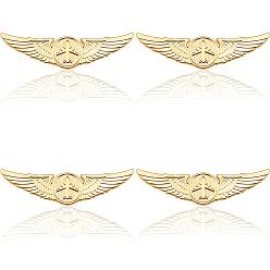 Airplane 4 шт. алюминиевые задние части значков для лацканов для безопасности, самолет, 20x70 мм