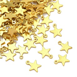 Золотой Подвески из сплава , звезды прелести, золотые, 9x7.5x1 мм, отверстие : 1 мм