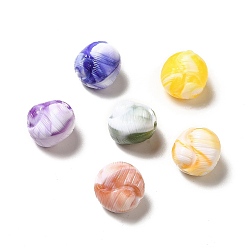 Mixed Color Opaque Acrylic Beads, Shell, Mixed Color, 16x16x13mm, Hole: 2.5mm, about 280pcs/500g