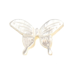 Белый Дым Натуральный белый бусы, бабочка, серый, 20x30x4 мм, отверстие : 1 мм