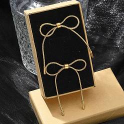 Настоящее золото 18K Вакуумное PVD-покрытие 304 Серьги-гвоздики в форме бабочки из нержавеющей стали, реальный 18 k позолоченный, 49x35 мм