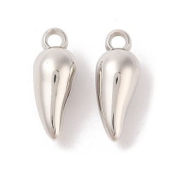 Платина Пластмассовые подвески ccb, чили, платина, 29x11x11 мм, отверстие : 3.5 мм