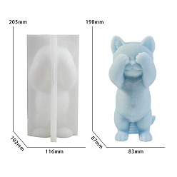 Белый Силиконовые формы для свечей своими руками, для изготовления свечей, 3 d форма кошки, белые, 116x102x205 мм