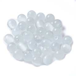 лаванда Бусины Кошачие Глаза, круглые, за половину пробурено бисера, лаванда, 10 мм, отверстие : 1 мм