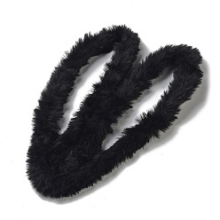 Черный Плюшевые палочки из полиэстера, стебли синели, средство для чистки трубок для изготовления кукол, чёрные, 1000x25 мм