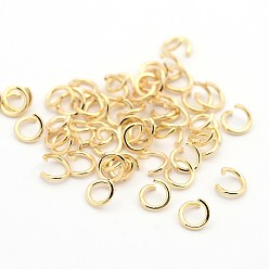 Golden Iron Open Jump Rings, Golden, (20 Gauge), 5x0.8mm, Inner Diameter: 3.4mm, about 16000pcs/bag