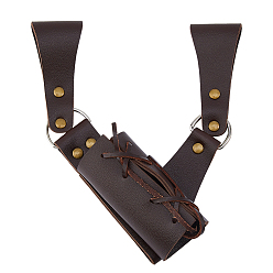 Кокосово-Коричневый Ножны для ножей и мечей из искусственной кожи, с железной фурнитурой, держатель поясного ремня, аксессуары для ретро средневекового костюма, кокосового коричневый, 122~128x185x50.5 мм