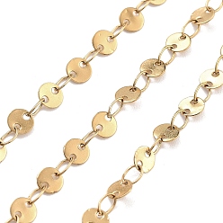 Золотой Вакуумное покрытие pvd 304 звеньевая цепь из нержавеющей стали, золотые, ссылка: 5x0.4мм и 4x2.5x0.4мм