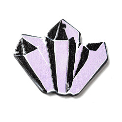 Violet Halloween Acrylic Pendants, for DIY Earring Findings, Crystal Shaped, Violet, 29.5x34.5x2.3mm, Hole: 1.8mm