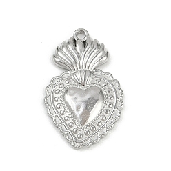 Нержавеющая Сталь Цвет 304 подвески из нержавеющей стали, очарование священного сердца, цвет нержавеющей стали, 27x17x2.5 мм, отверстие : 1.6 мм