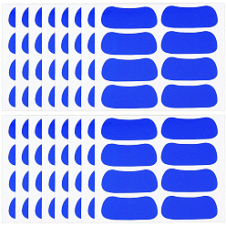 Синий Самоклеящаяся бумага для этикеток из ПВХ, прямоугольные, синие, 69x80x0.2 мм