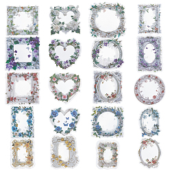 (52) Непрозрачная лаванда 100шт. 50 водонепроницаемые наклейки с изображениями домашних животных, цветок, древняя мировая цивилизация, Украшение дневника для фотоальбома своими руками, разноцветные, 56~92x50~96x0.1 мм, 2 шт / стиль