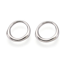 Нержавеющая Сталь Цвет 304 прелести нержавеющей стали, самородки, цвет нержавеющей стали, 11x10x2 мм, отверстие : 8.5x8 мм