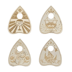 Бланшированный Миндаль 4 выкройка в форме сердца мини-деревянная хрустальная сфера подставка, ведьмовские вещи викканский декор для алтаря колдовские принадлежности маленький поднос, для колдовства, бланшированный миндаль, 8.2x6.8x0.45 см, Внутренний диаметр: 1.6 cm, 4 шт / комплект