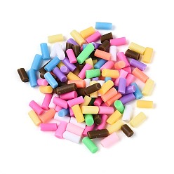 (52) Непрозрачная лаванда Ручной полимерной глины ногтей декоративные аксессуары, колонка, разноцветные, 1~12x0.5~2.5 мм, Около 100000 шт / 1000 г