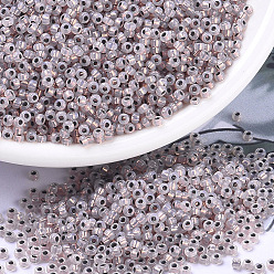 (RR198) Copper Lined Opal MIYUKI Round Rocailles Beads, Japanese Seed Beads, 11/0, (RR198) Copper Lined Opal, 2x1.3mm, Hole: 0.8mm, about 50000pcs/pound